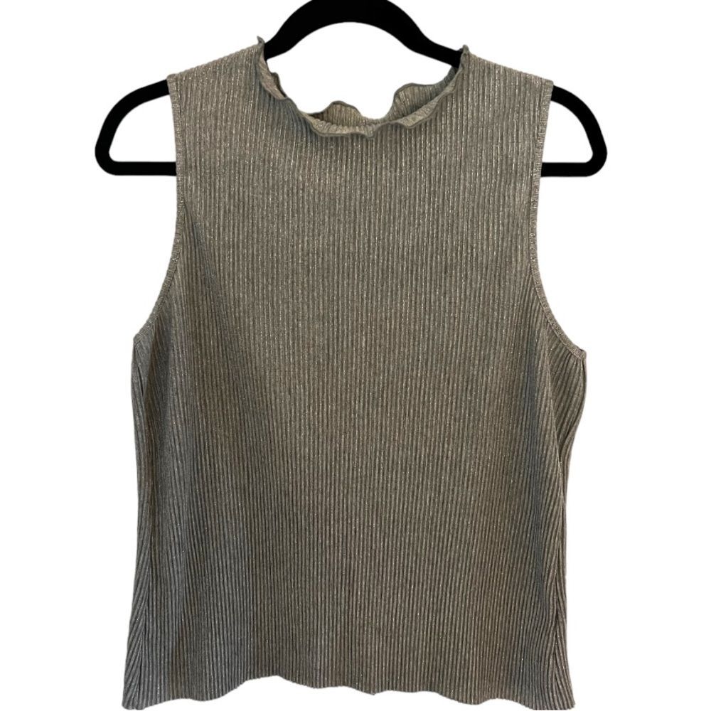 Anthropologie sleeveless silver shirt Women’s Medium